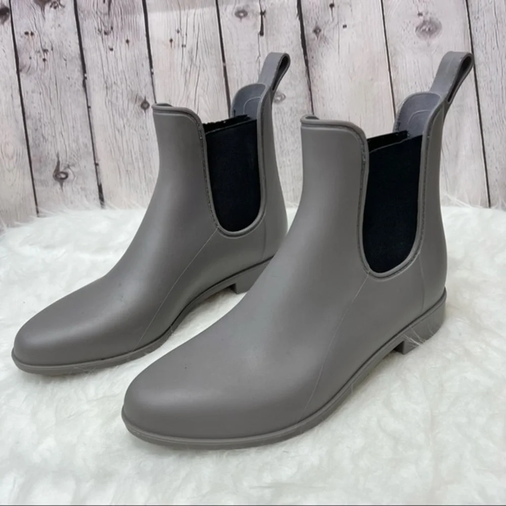 Capelli Chelsea Rain Boots Grey Waterproof Rubber Chelsea 9